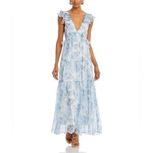 AQUA Ruffle Trim Maxi Dress ✨NWT✨